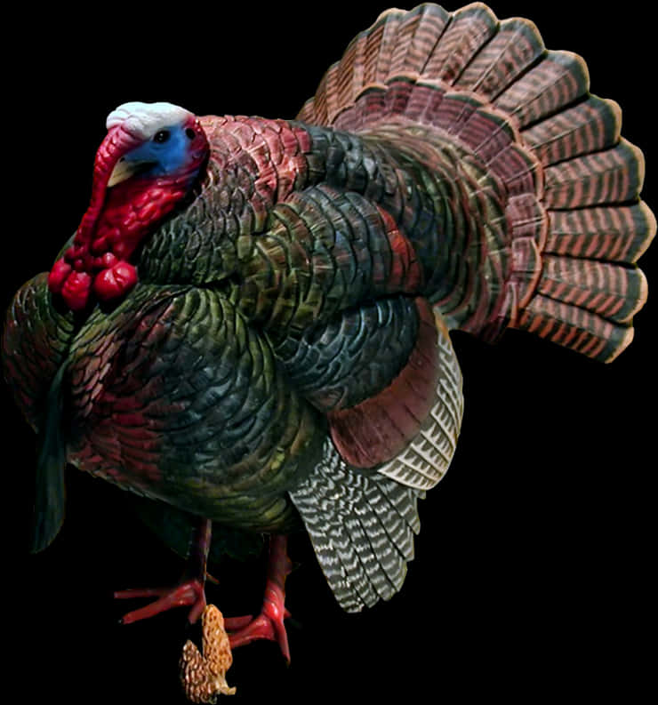 Colorful Turkey Display PNG