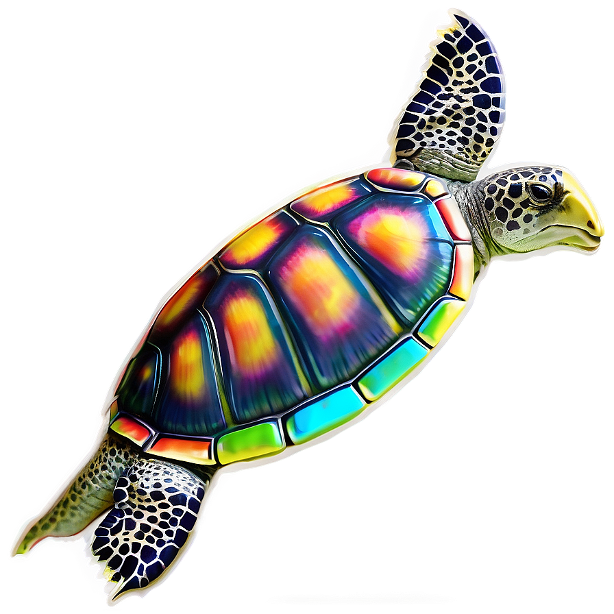 Colorful Turtle Artwork Png Tph47 PNG