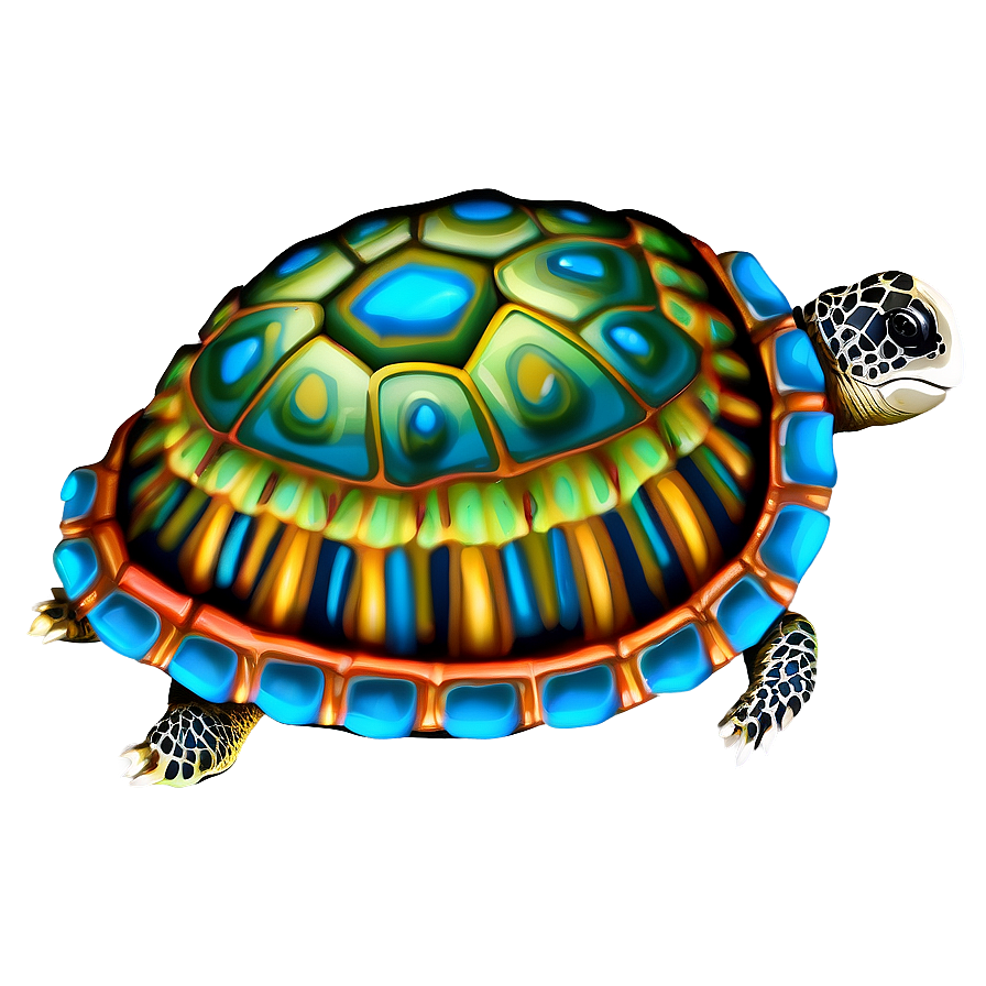 Colorful Turtle Shell Drawing Png 59 PNG