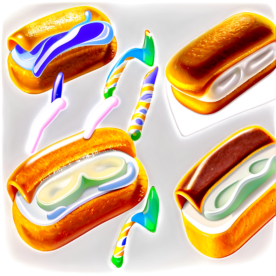 Colorful Twinkies Artistic Representation PNG