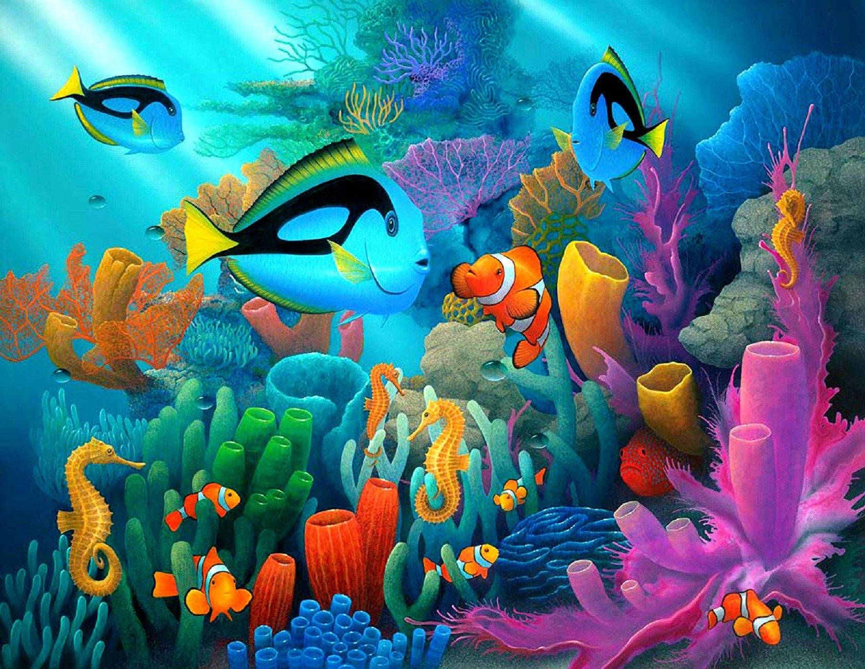 A Vibrant Underwater World Wallpaper