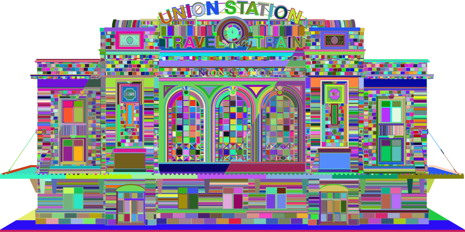 Colorful Union Station Facade PNG