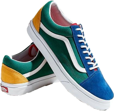Colorful Vans Sneakers Isolated PNG