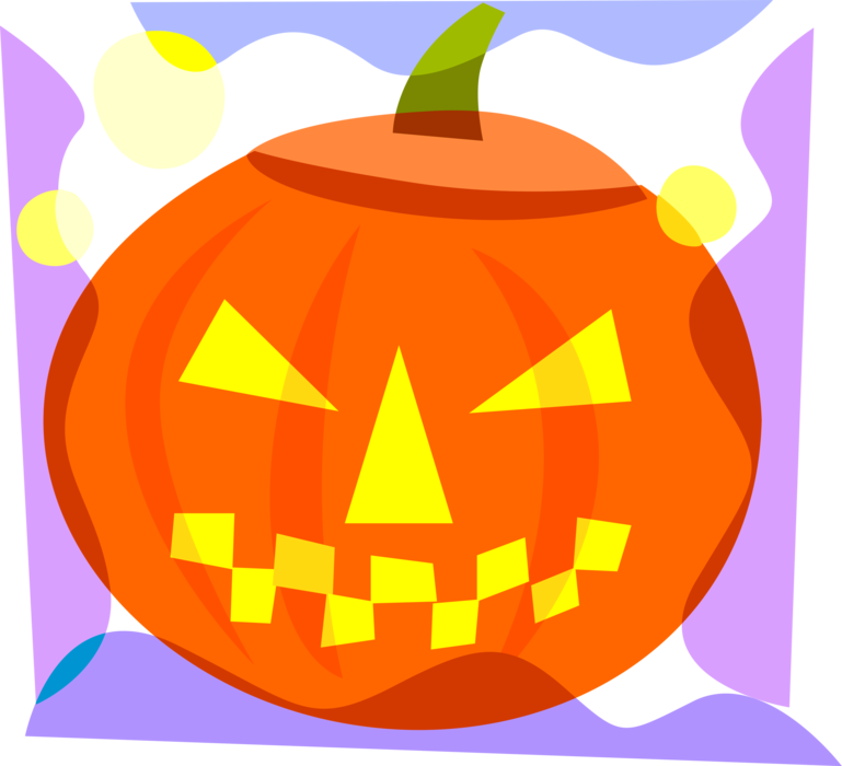 Colorful Vector Jack O Lantern PNG