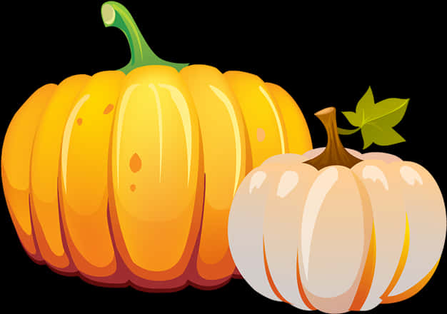 Colorful Vector Pumpkins PNG