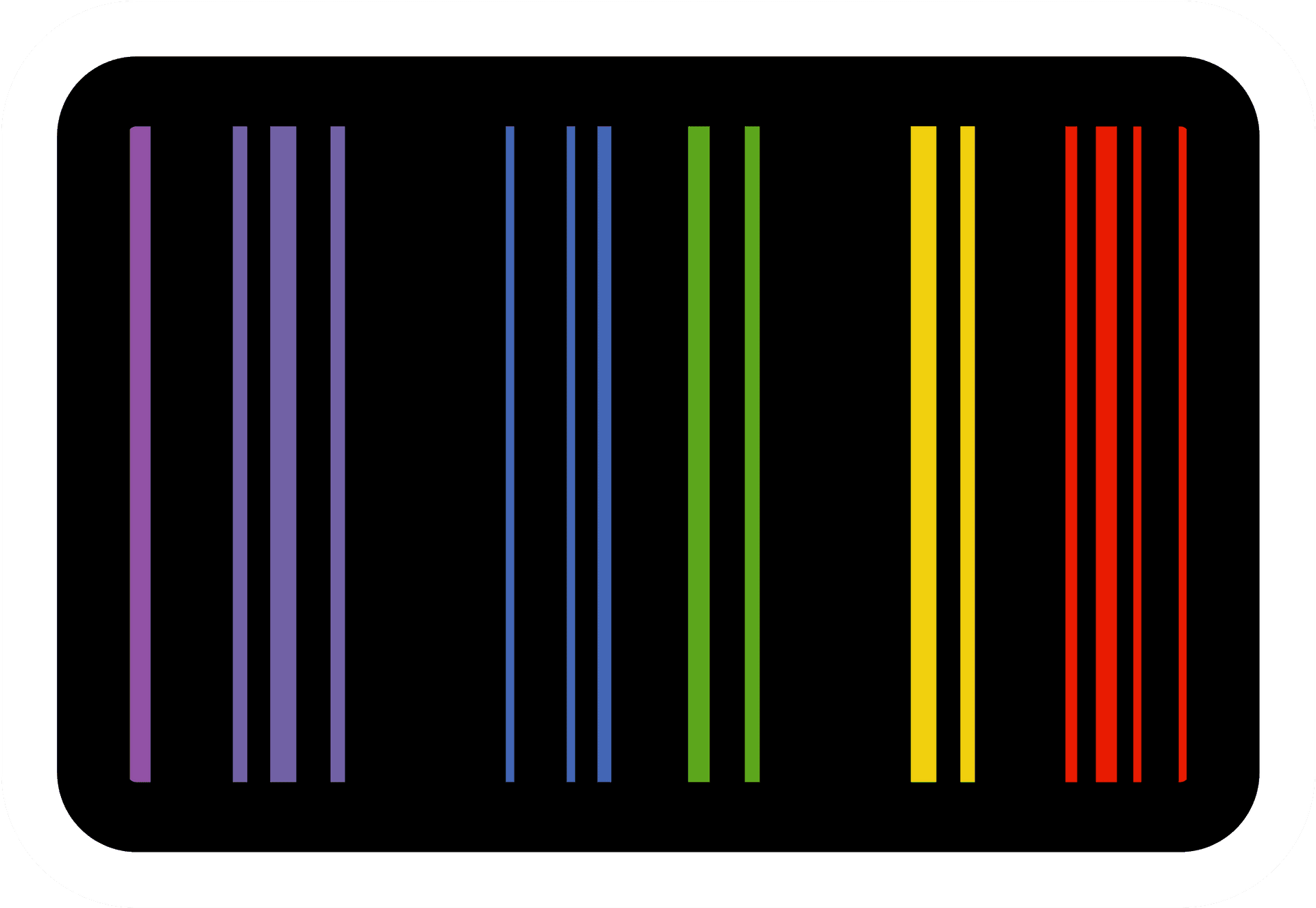 Colorful Vertical Bars Spectrum Graphic PNG