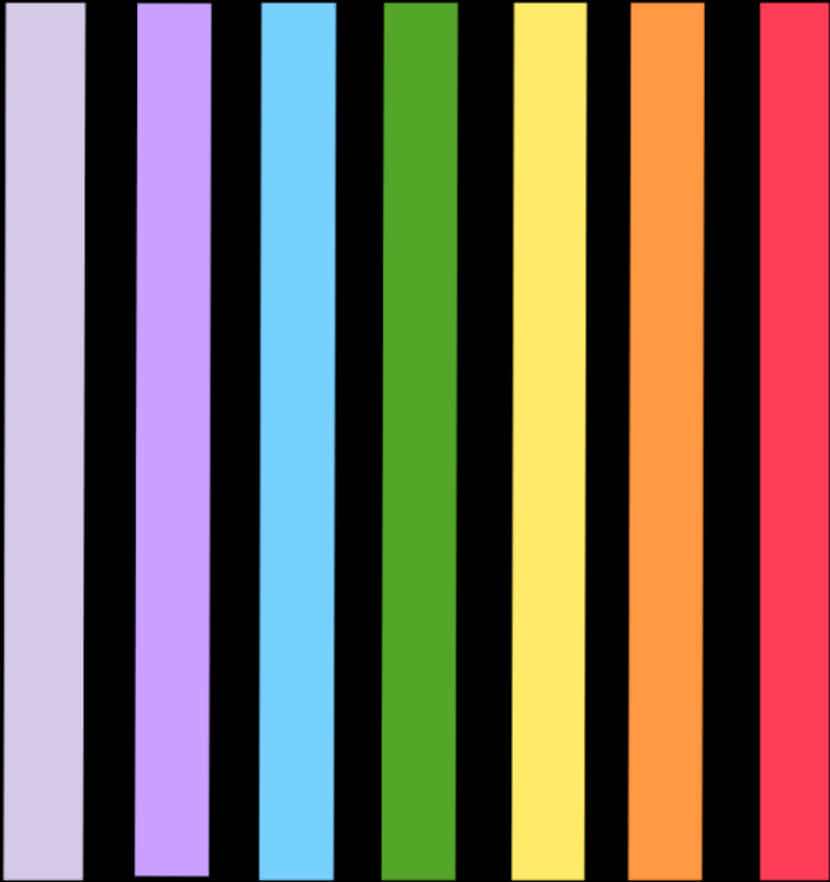 Colorful Vertical Lines Pattern PNG