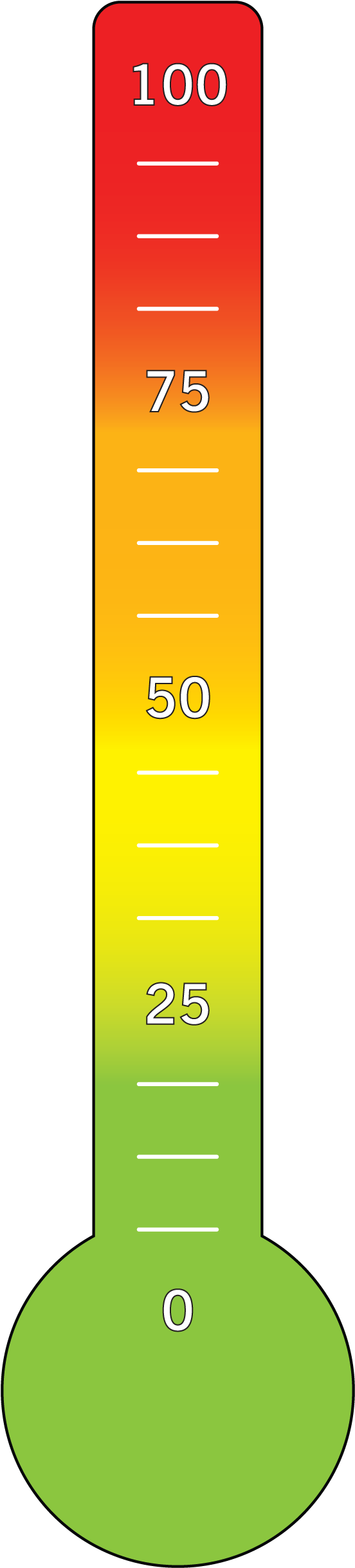 Colorful Vertical Thermometer PNG