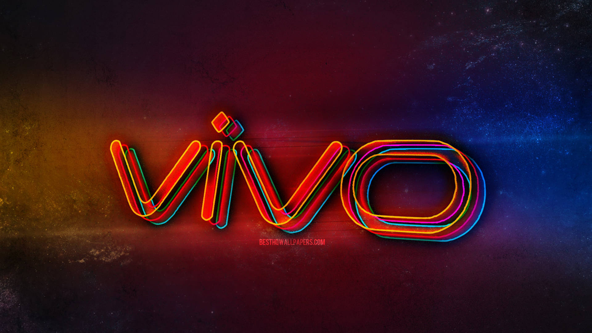 Colorful Vivo Logo Dark Wallpaper