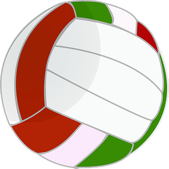 Colorful Volleyball Illustration PNG