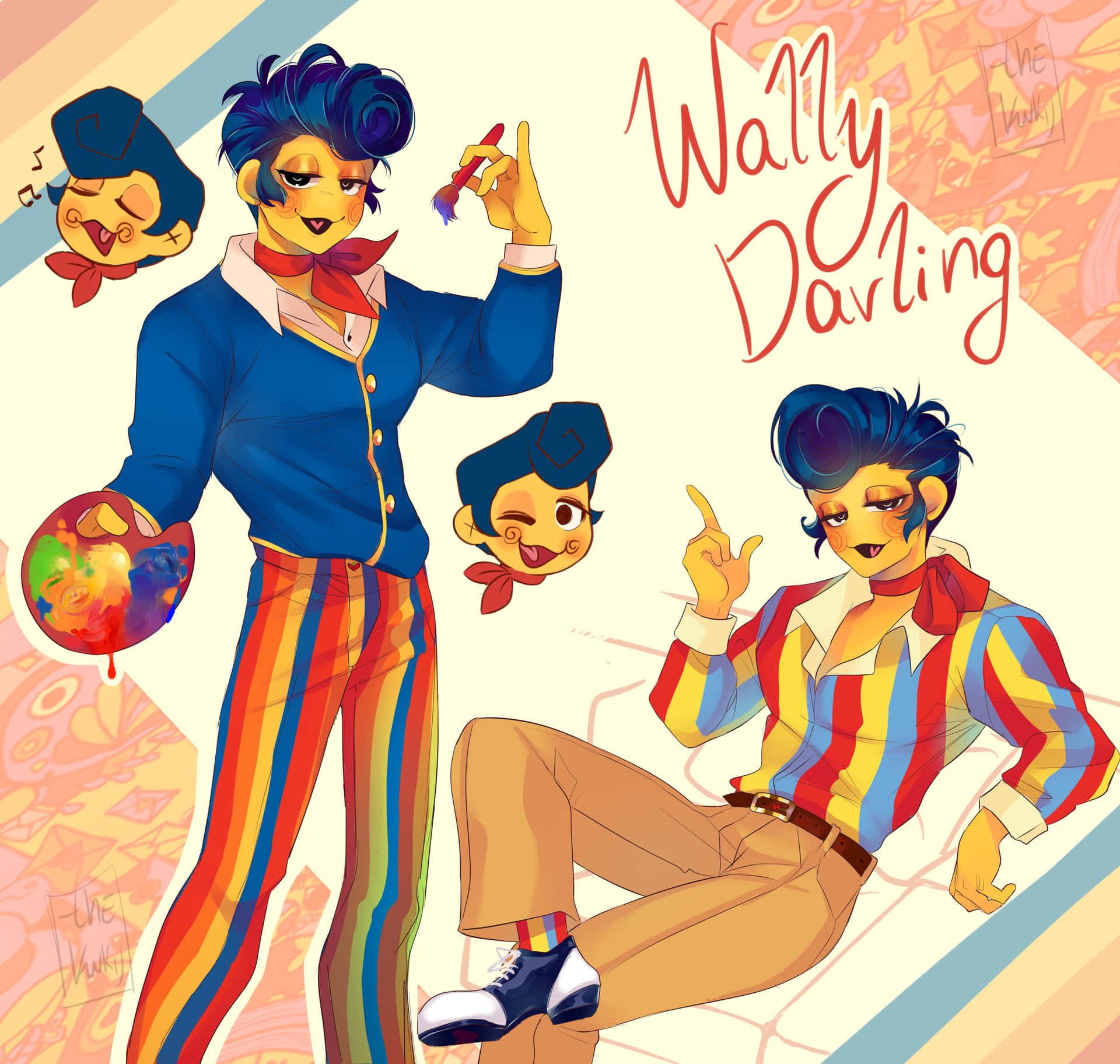 Colorful_ Wally_ Darling_ Animated_ Character Wallpaper