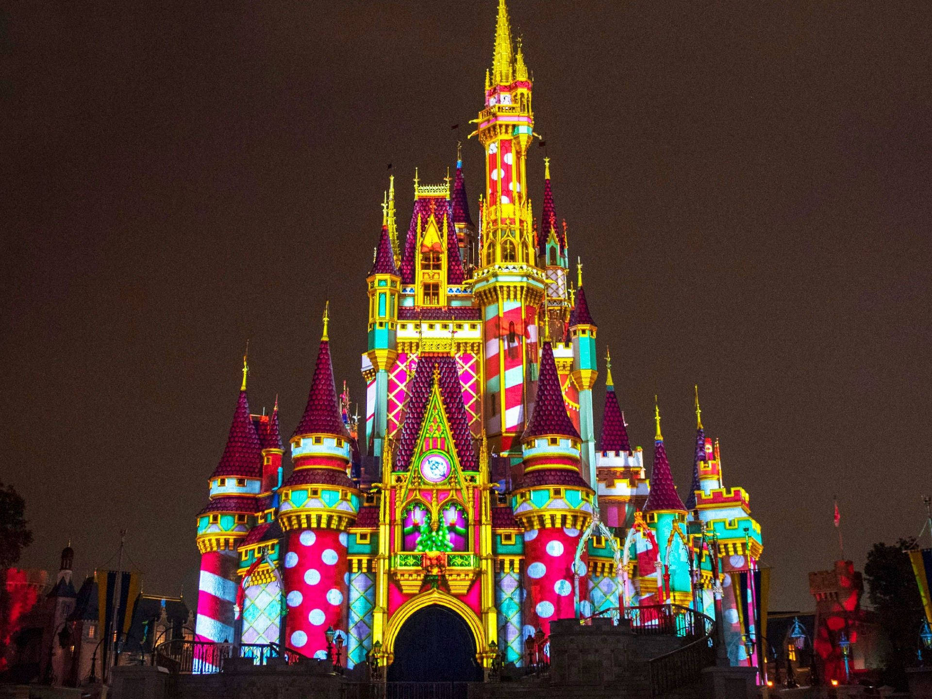Colorful Walt Disney World Castle Wallpaper