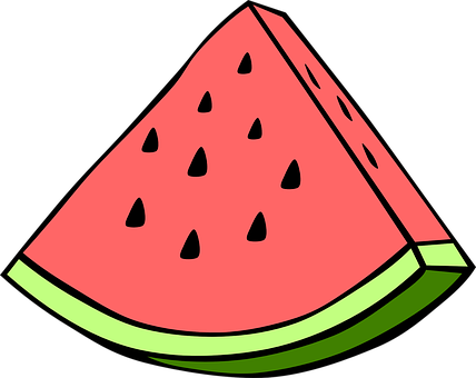 Colorful Watermelon Slice Clipart PNG