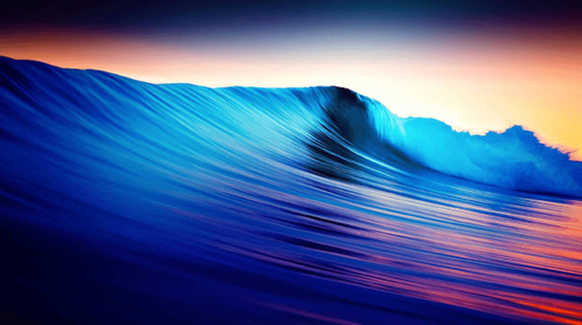 Colorful Wave On Galaxy Tablet Wallpaper