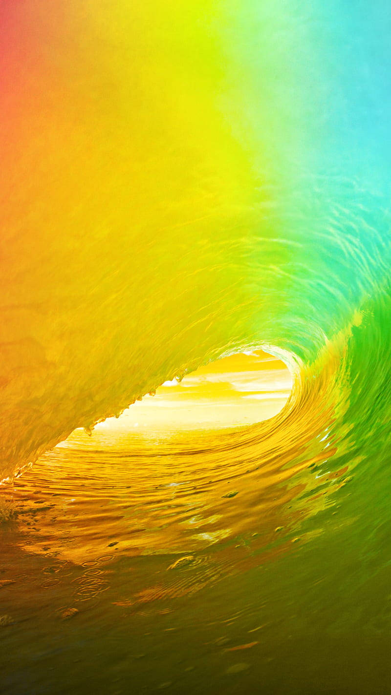 Colorful Wave Tunnel Wallpaper