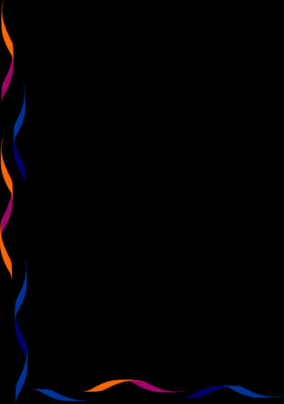 Colorful Wavy Borders Design PNG
