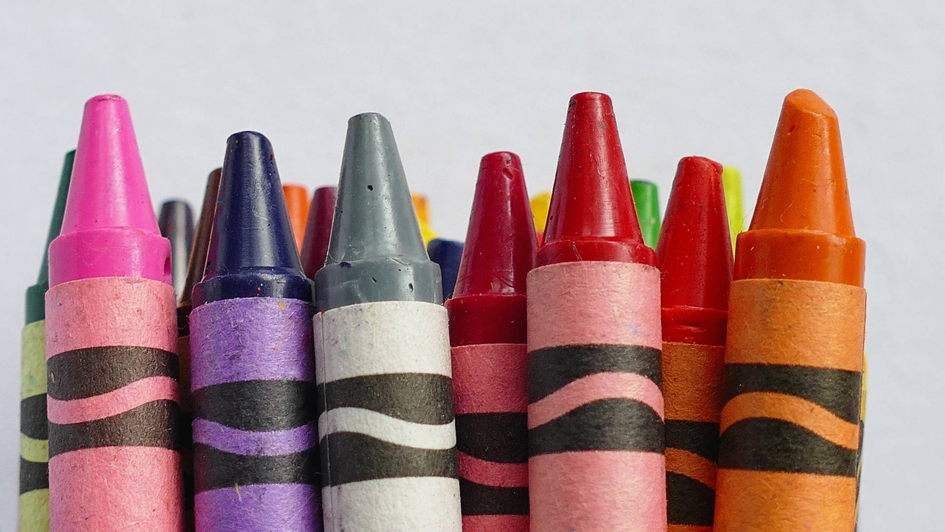Colorful Wax Crayons Wallpaper