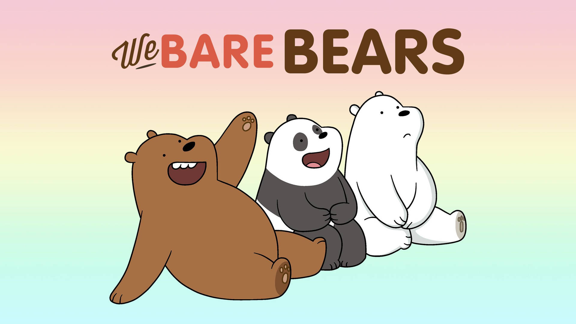 Colorful We Bear Bears Cartoon Poster
