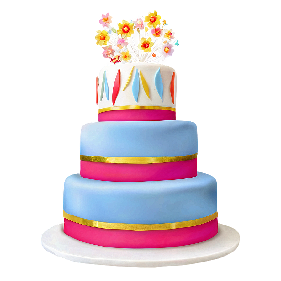 Colorful Wedding Cake Png Qcq PNG