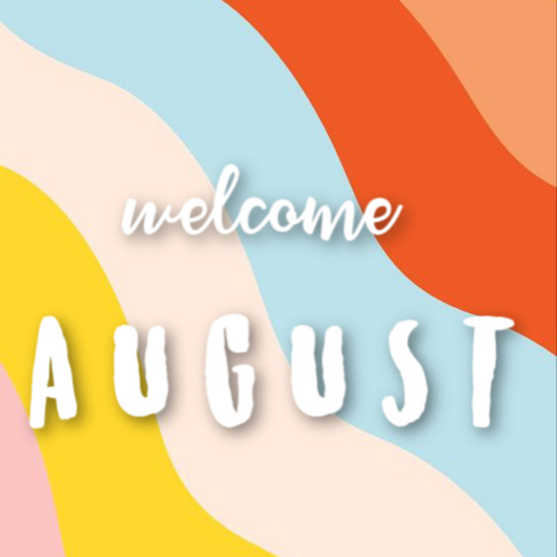 Farverig Velkomst August Wallpaper