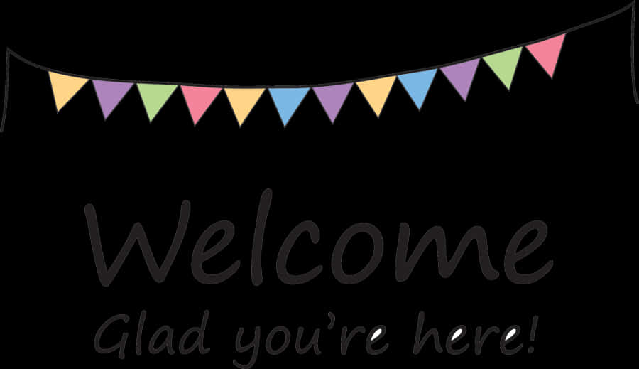 Colorful Welcome Banner PNG