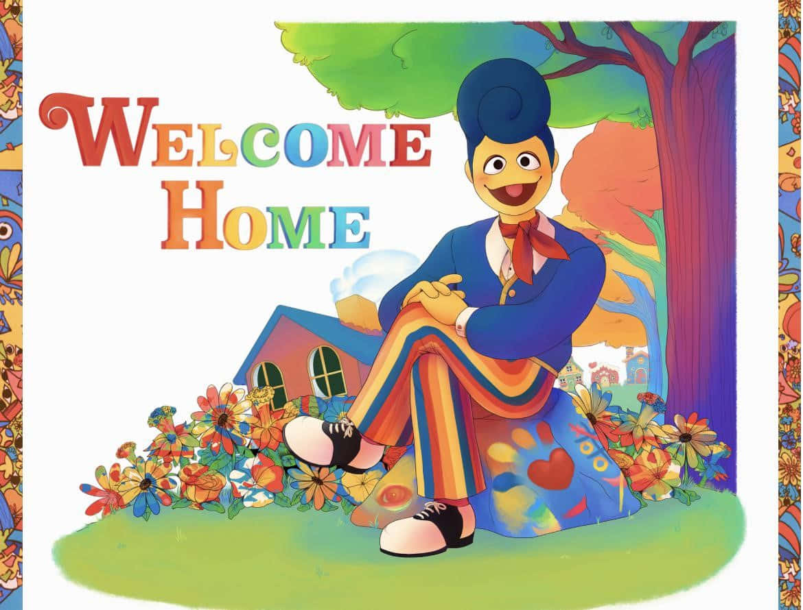 Colorful Welcome Home Illustration Wallpaper