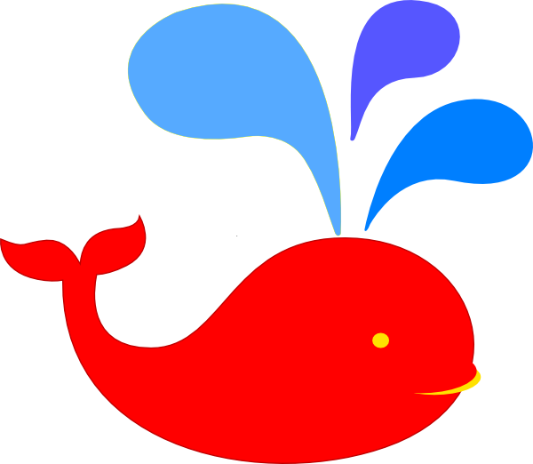 Colorful Whale Clipart PNG