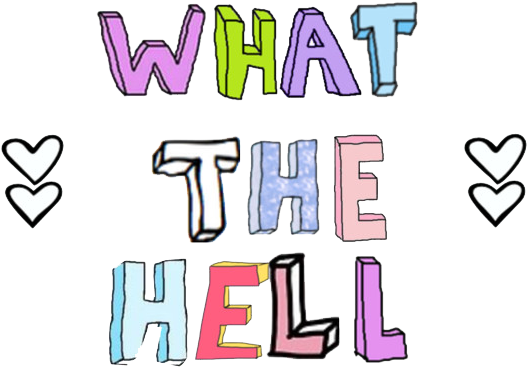 Colorful What The Hell Text Illustration PNG