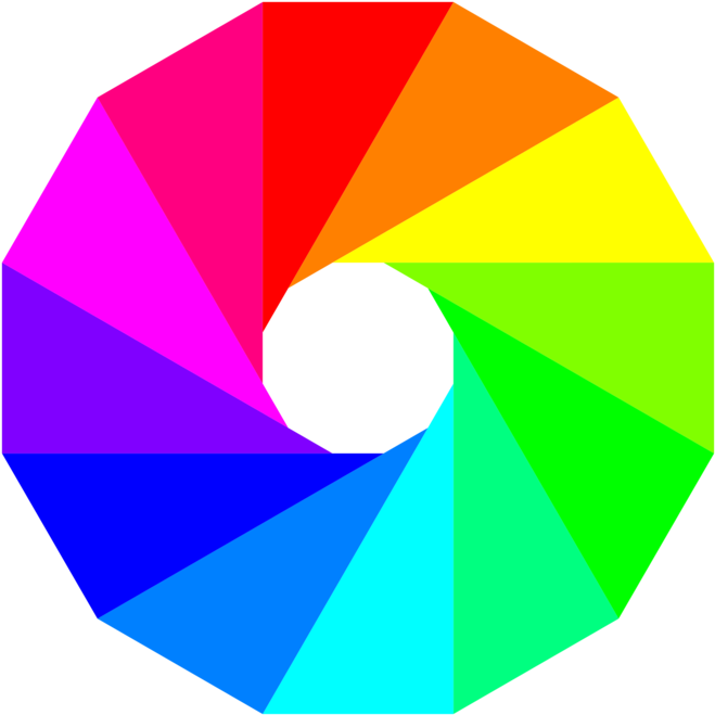 Colorful Wheel Graphic PNG