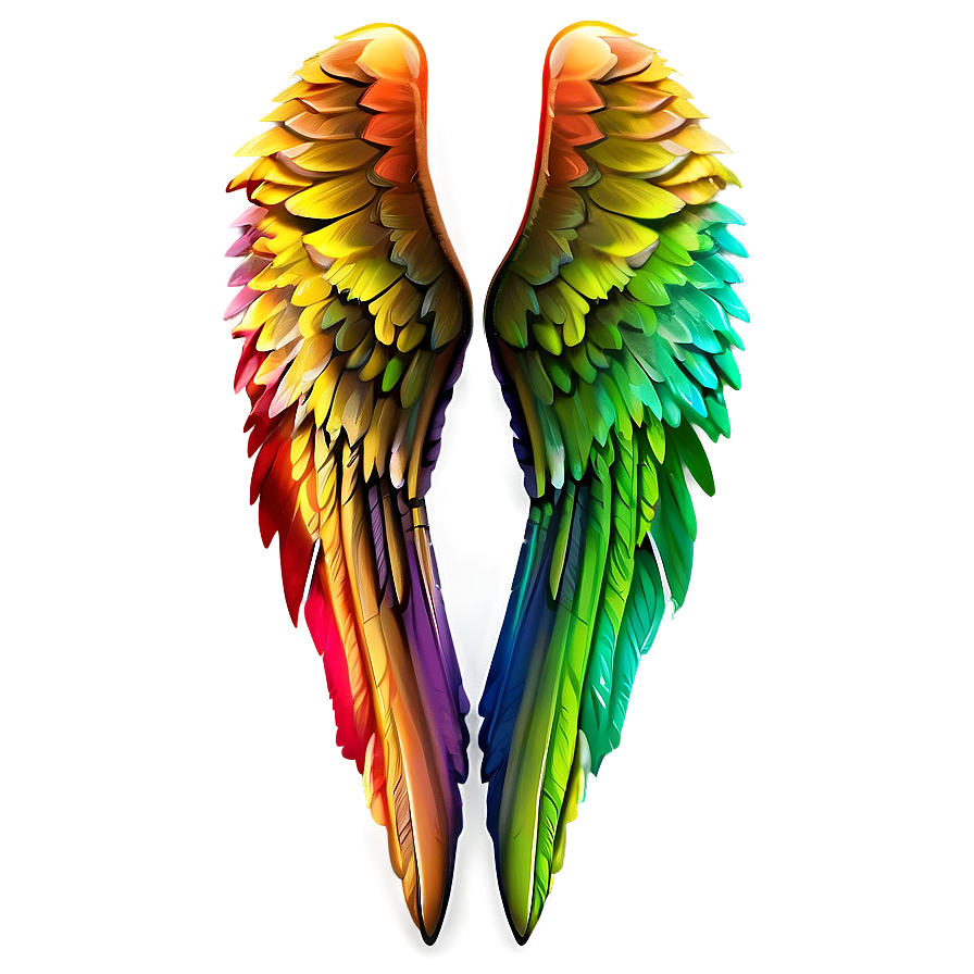 Colorful Wings Png 96 PNG