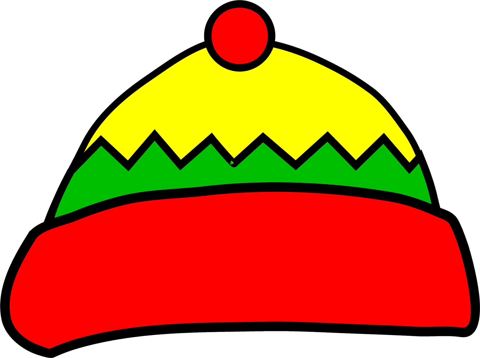 Colorful Winter Hat Clipart PNG
