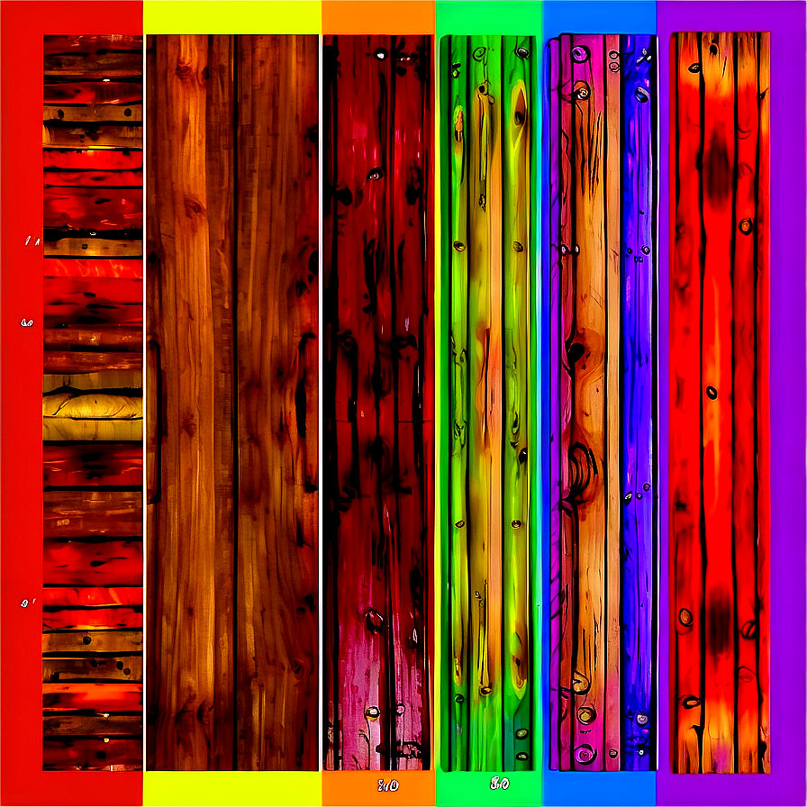 Colorful Wooden Plank Variations Png Pcs23 PNG