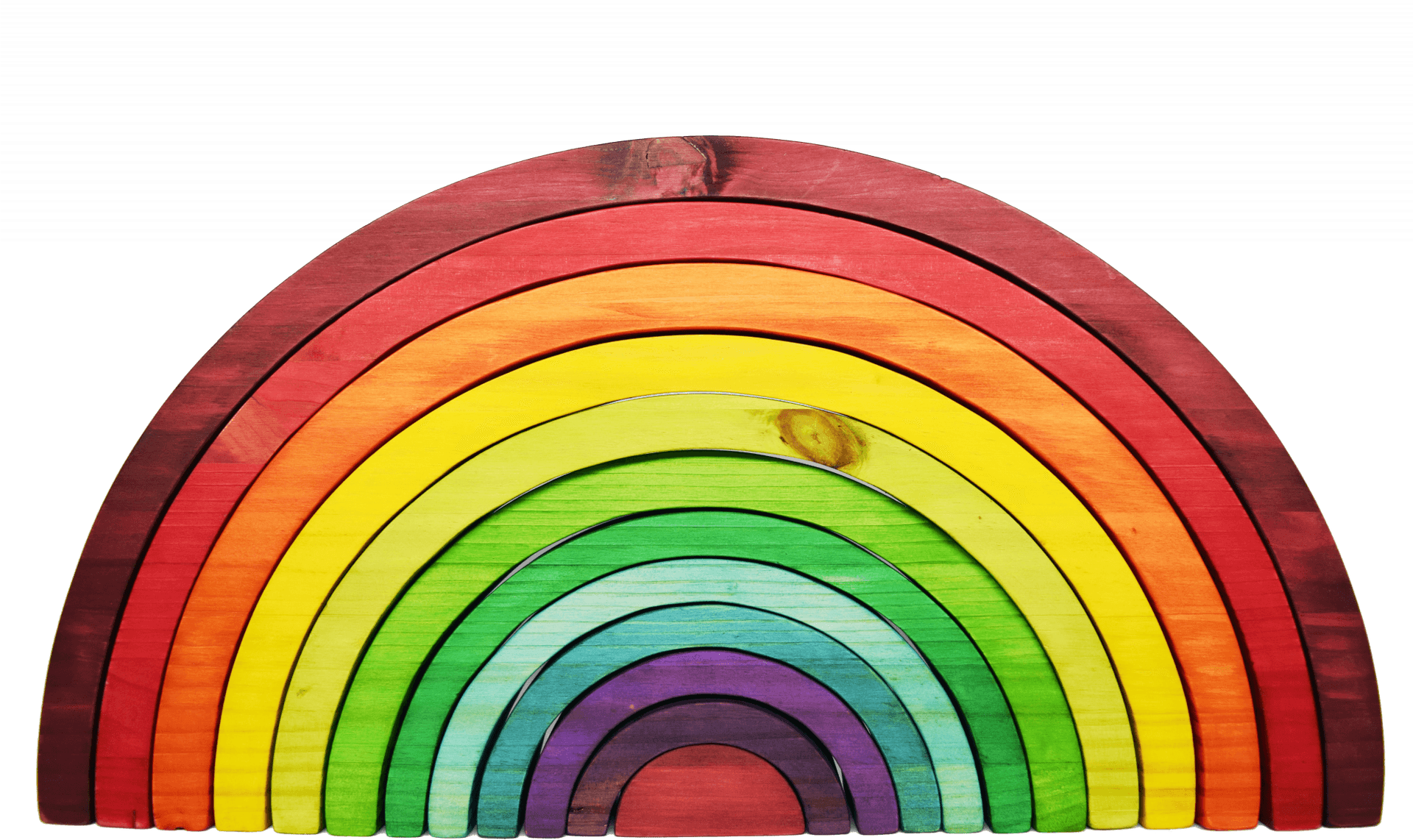 Colorful Wooden Rainbow Arch PNG