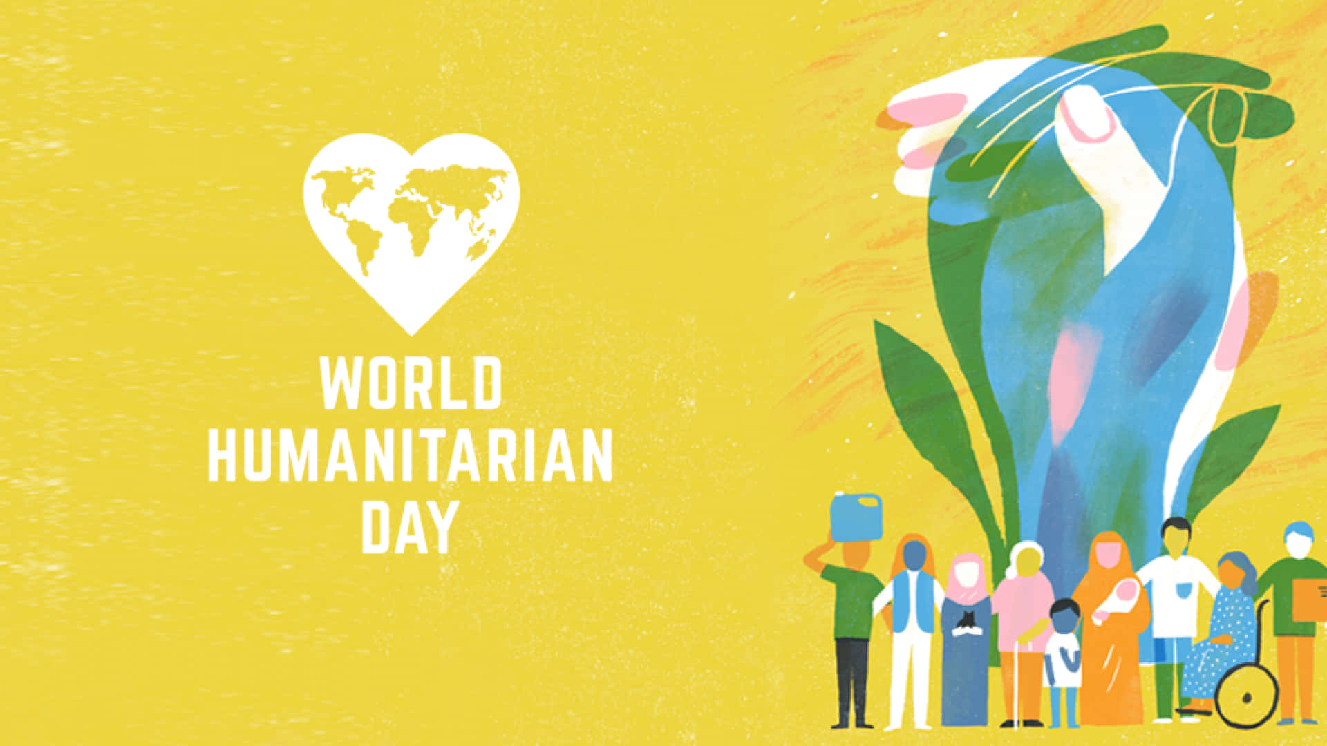 Colorful World Humanitarian Day Desktop Wallpaper