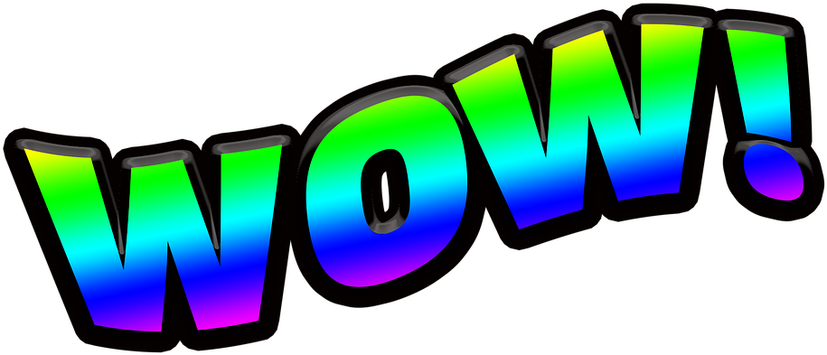 Colorful Wow Exclamation PNG