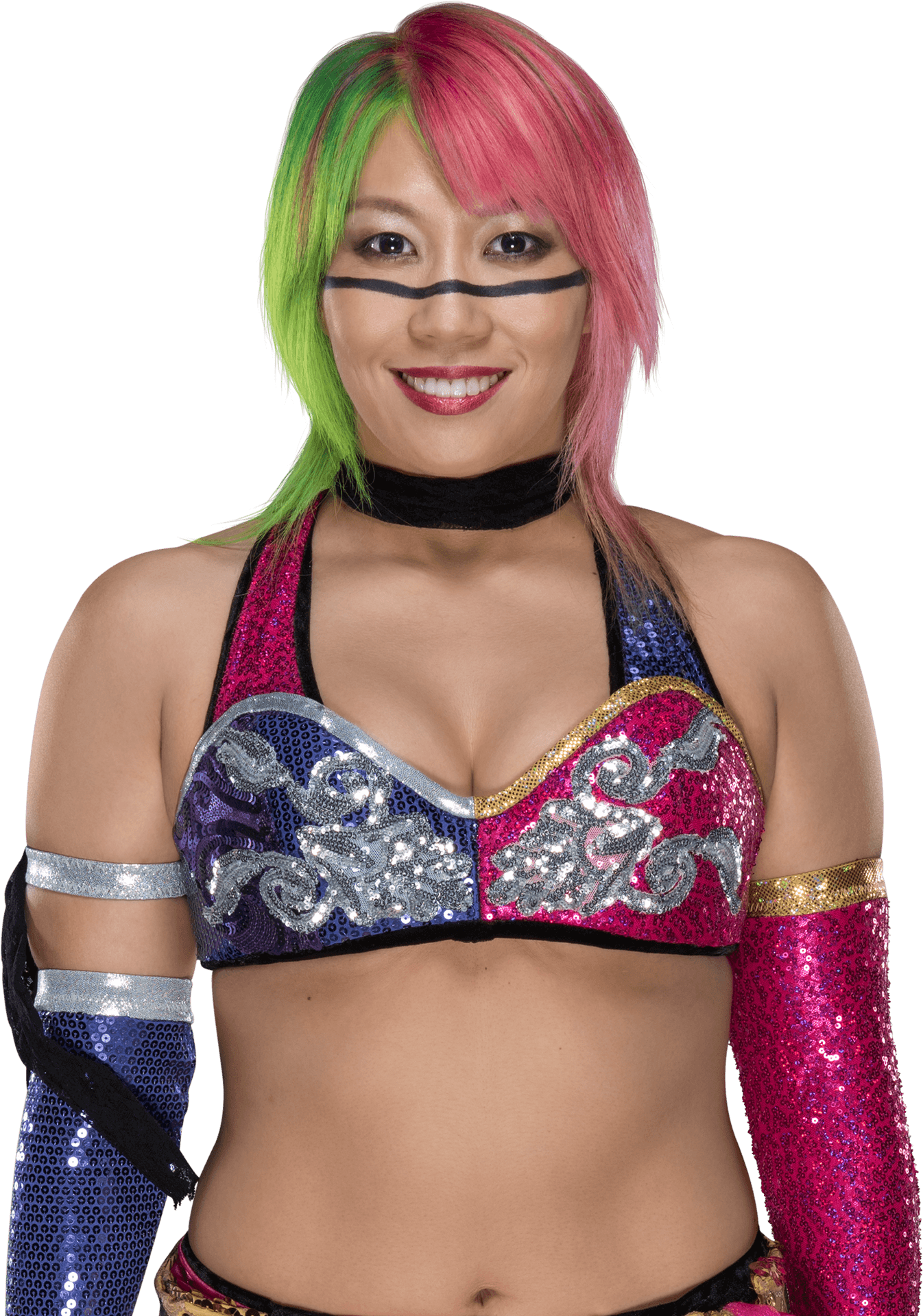 Colorful Wrestler Portrait PNG