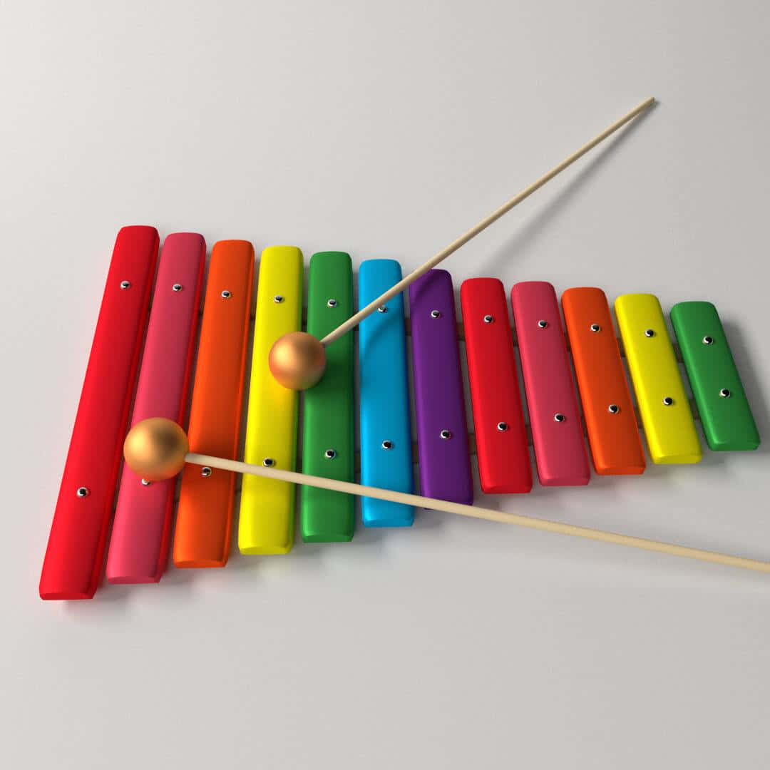 Colorful Xylophone With Mallets.jpg Wallpaper