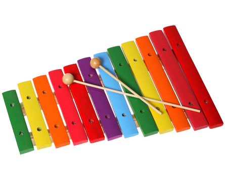 Colorful_ Xylophone_with_ Mallets PNG