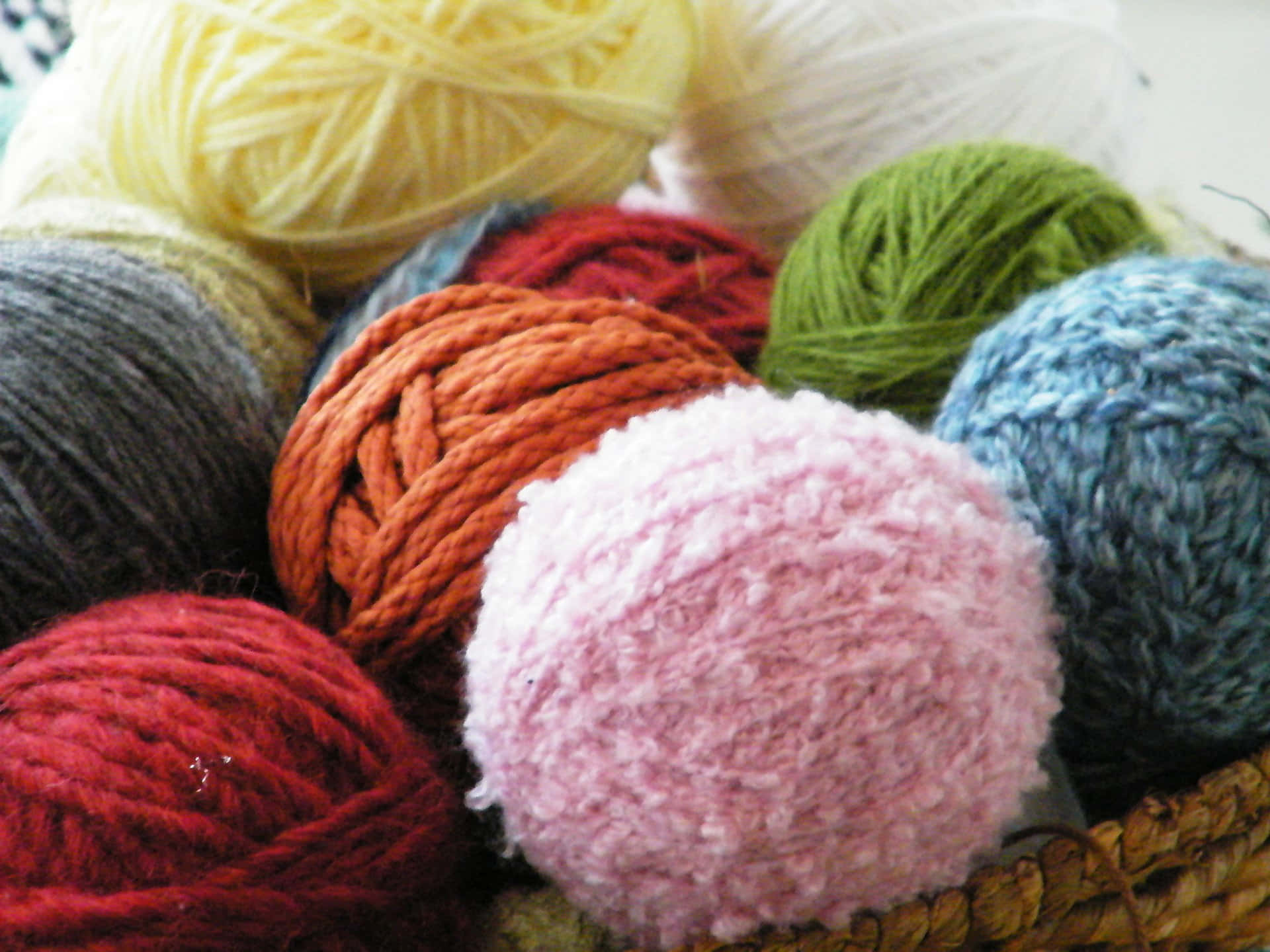 Colorful Yarn Skein For Knitting Wallpaper