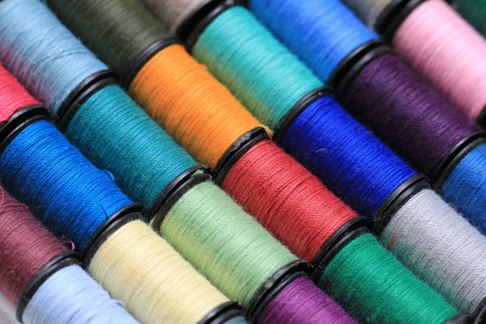 Colorful Yarn Thread For Knitting Wallpaper