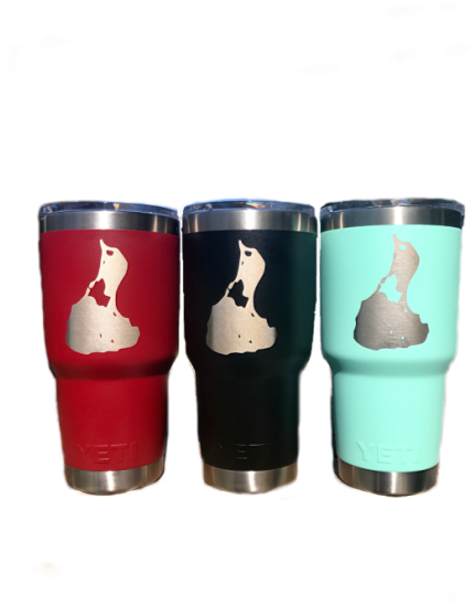 Colorful Yeti Tumblerswith Dog Silhouettes PNG