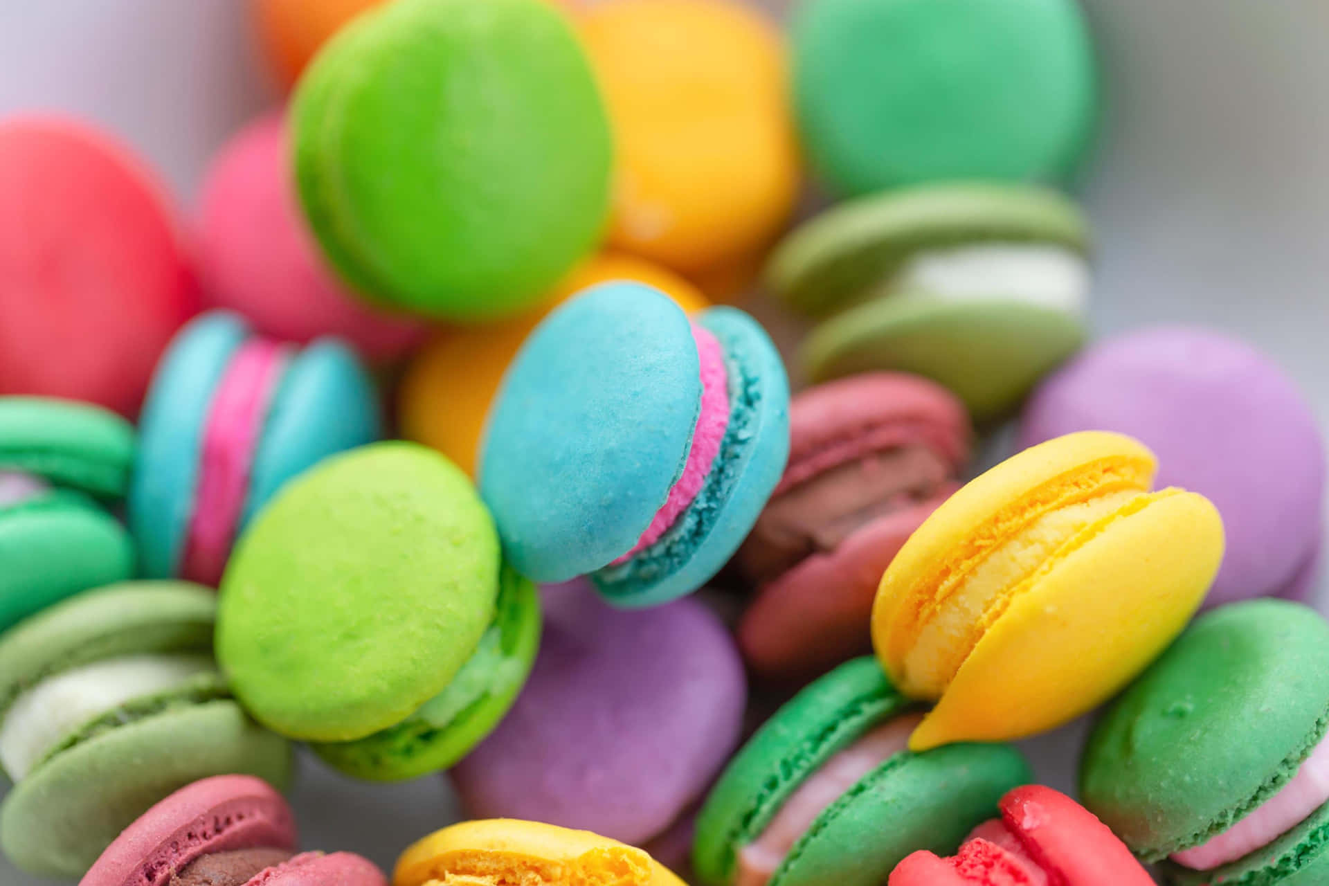 Colorful Yummy Macaroons Wallpaper