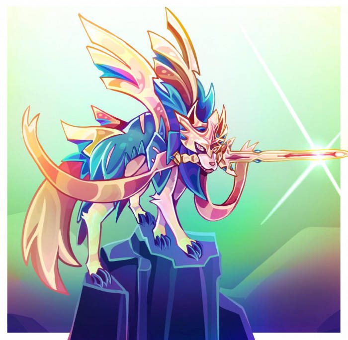 Colorful Zacian With Sword Picture
