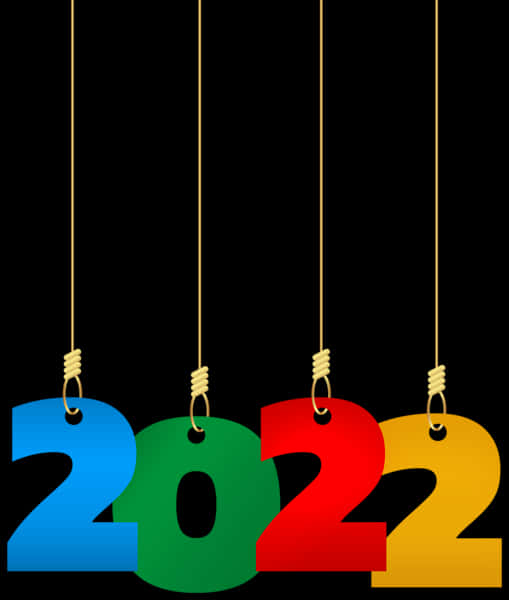 Colorful2022 Hanging Numbers PNG