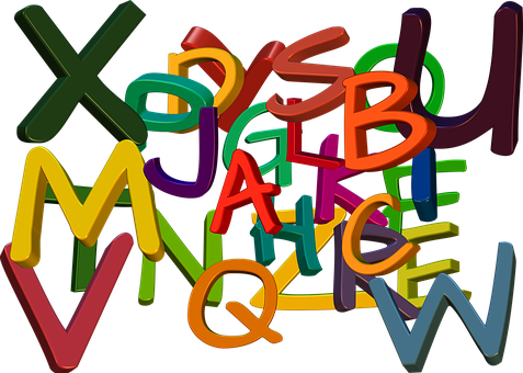 Colorful3 D Alphabet Scatter PNG