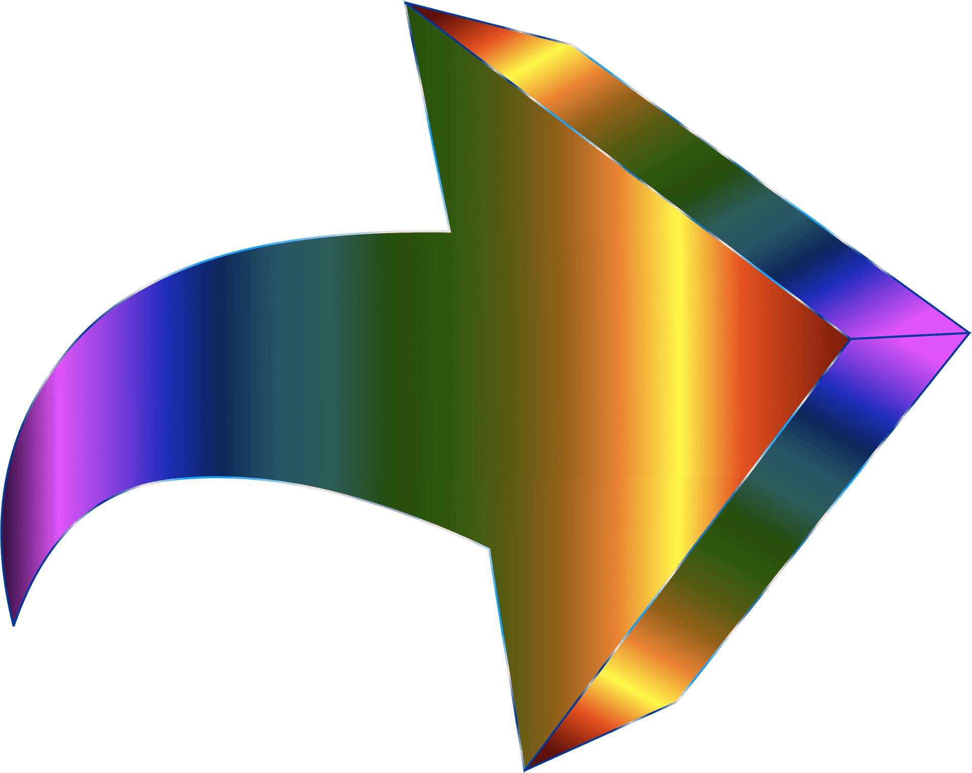 Colorful3 D Arrow Illustration PNG