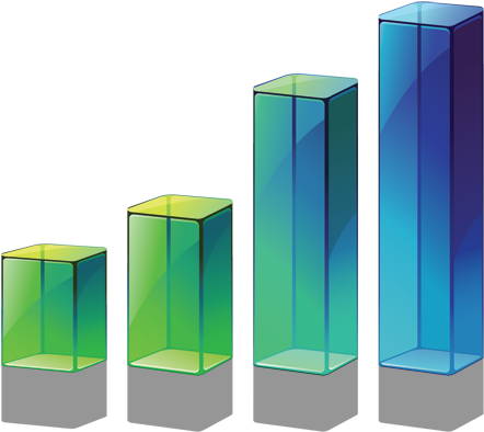 Colorful3 D Bar Graph Progression PNG