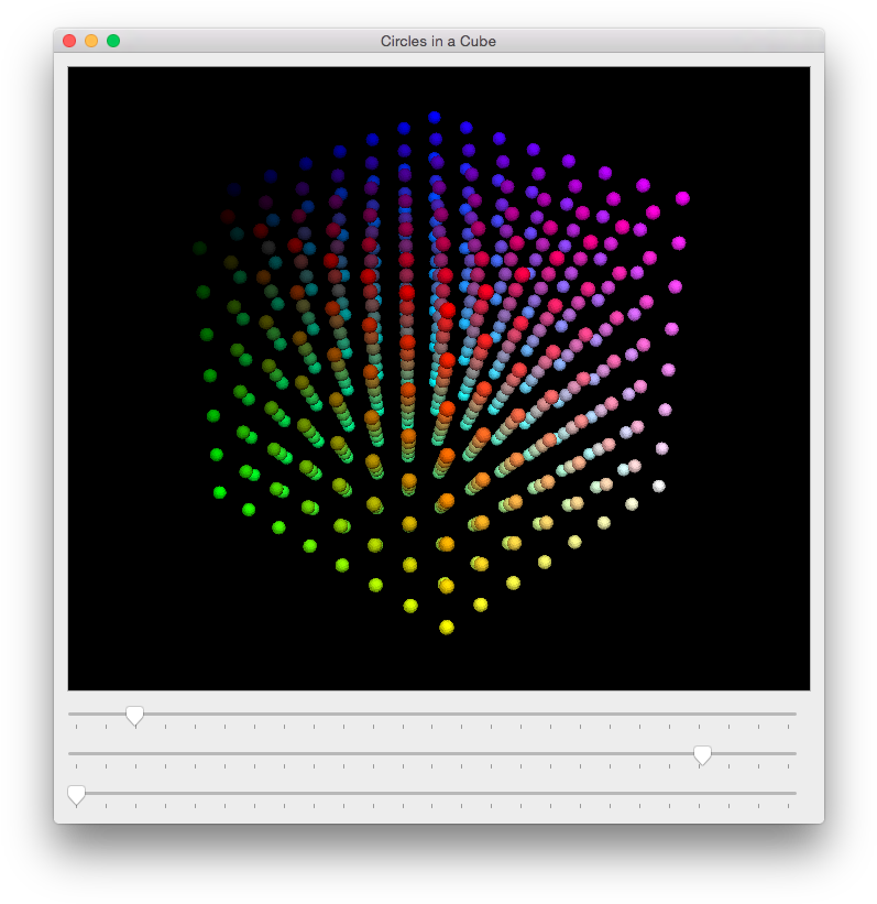 Colorful3 D Circles Projectionon Laptop PNG
