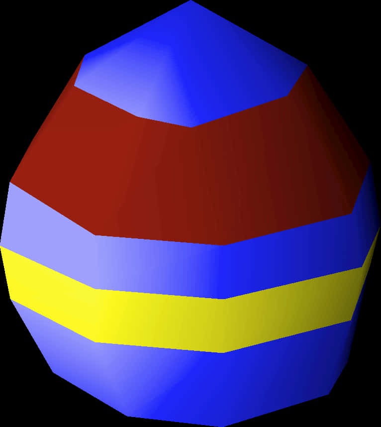 Colorful3 D Easter Egg PNG