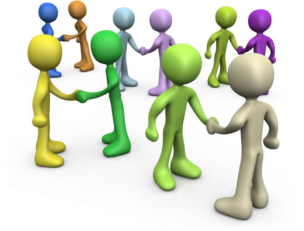 Colorful3 D Figures Teamwork Illustration PNG